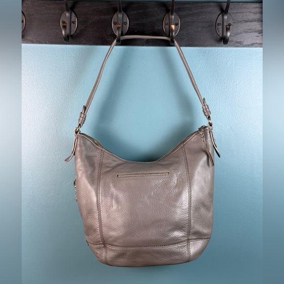 THE SAK Sequoia Leather Hobo | Gray | Signature Charm | Older Version - Picture 4 of 9